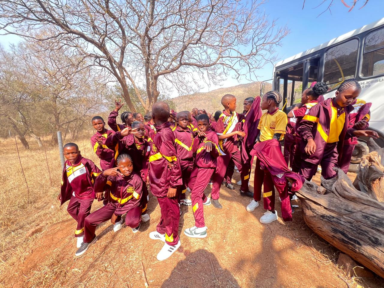 Students on educational trip