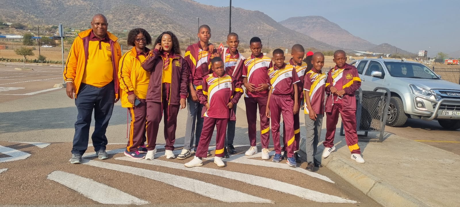 Staff and learners on sports outing